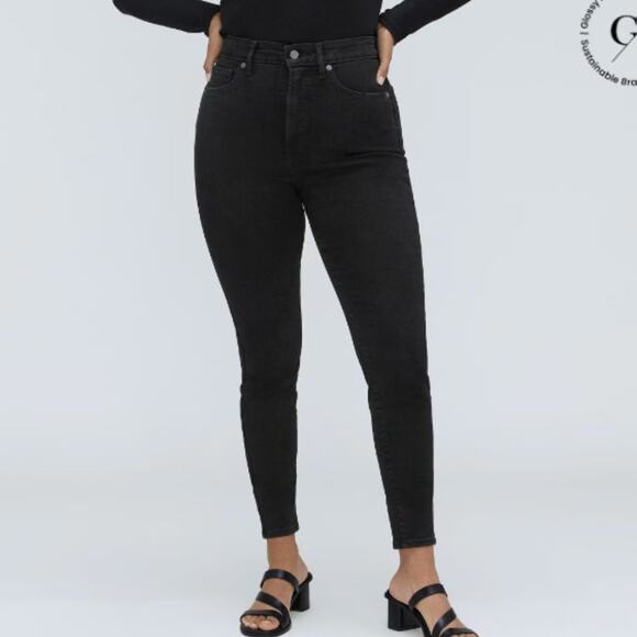 Everlane The Curvy Authentic Stretch High-Rise Black Skinny Jean size 23 Reg NWT - Picture 1 of 8
